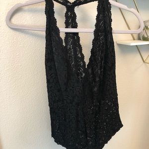 Free people black lace bodysuit